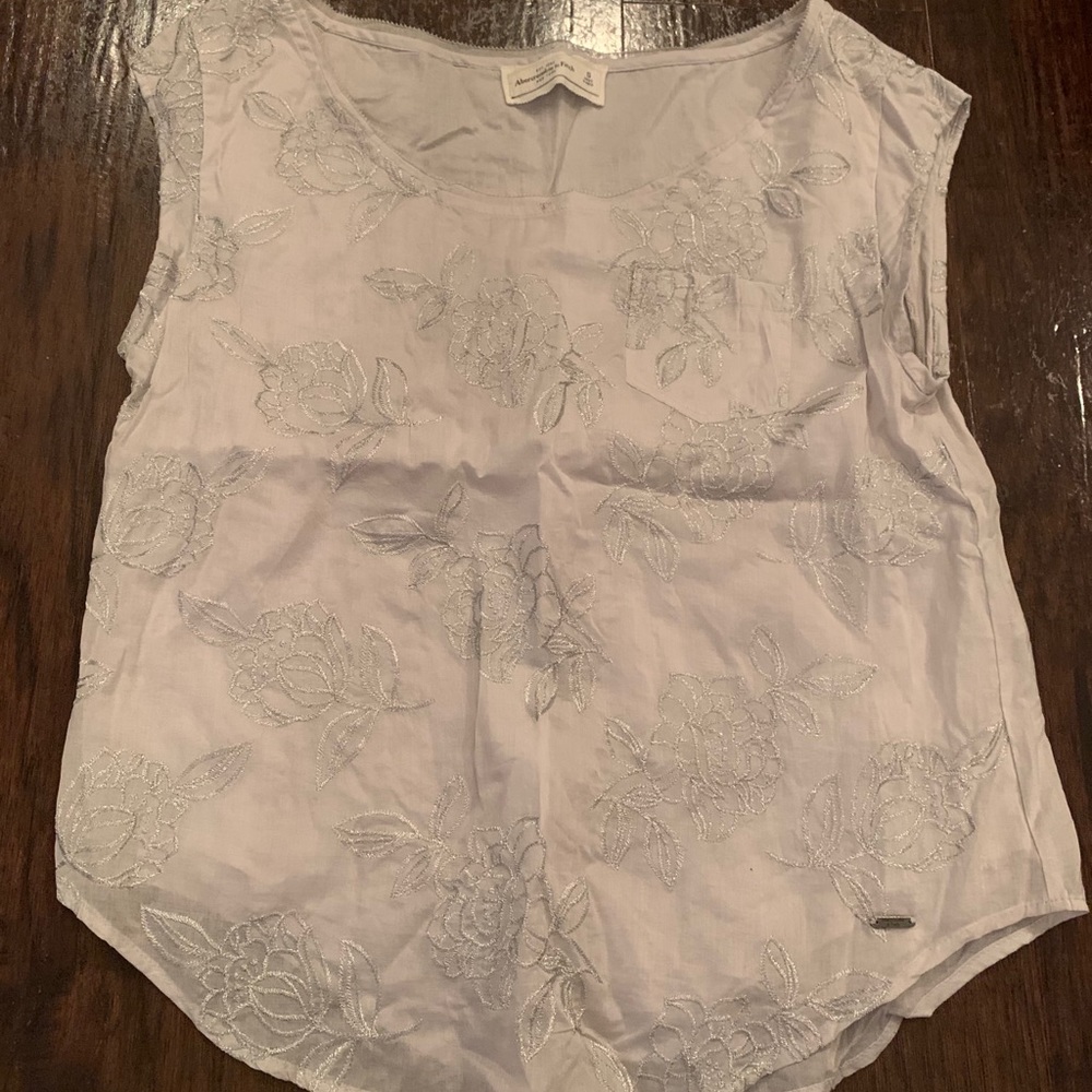 Silver rose detail Abercrombie top